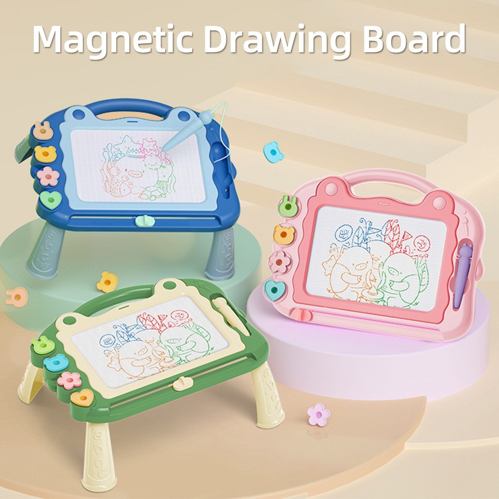 Toddler Magnetic Drawing Board with 4 Stamps & Pen – Educational Sketch Toy for Ages 2-3, Perfect Birthday Gift