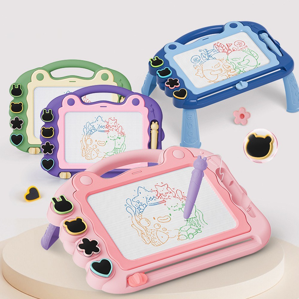 Toddler Magnetic Drawing Board with 4 Stamps & Pen – Educational Sketch Toy for Ages 2-3, Perfect Birthday Gift