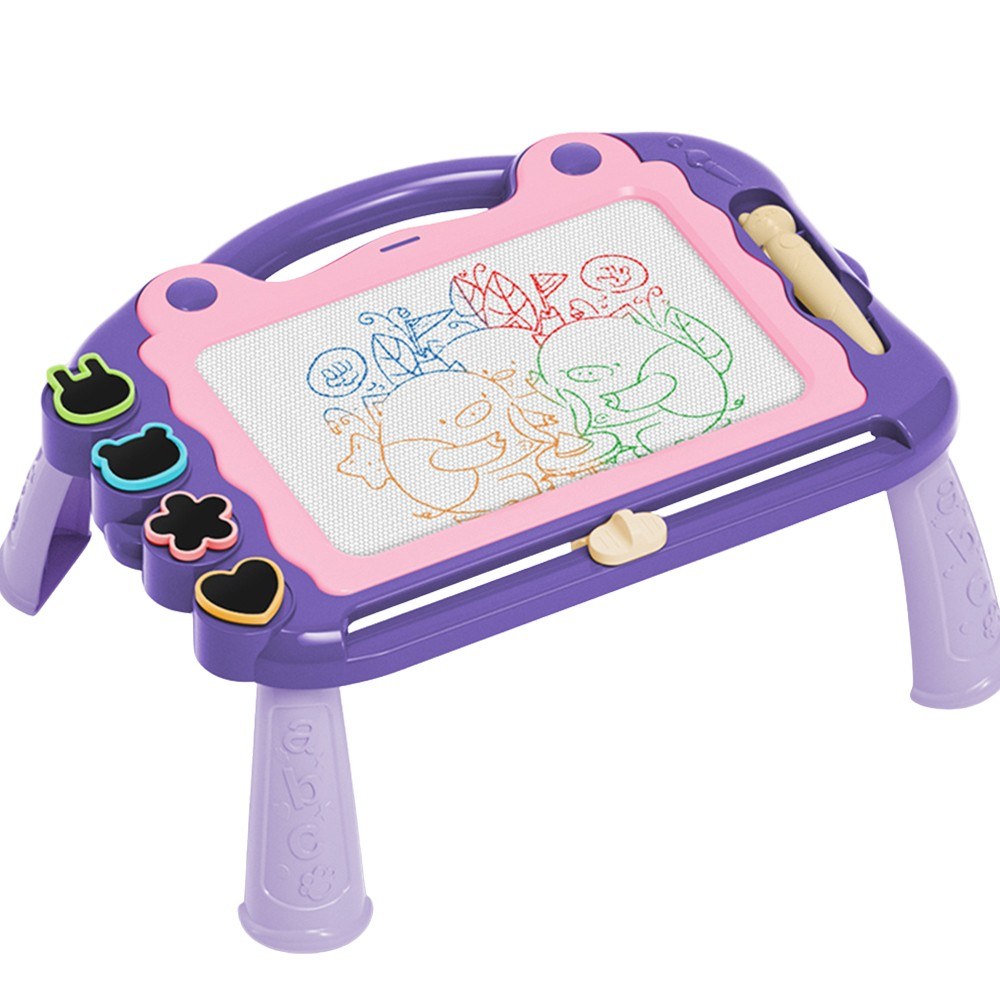 Toddler Magnetic Drawing Board with 4 Stamps & Pen – Educational Sketch Toy for Ages 2-3, Perfect Birthday Gift