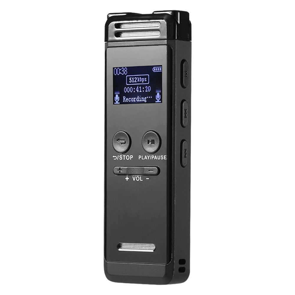 32GB Voice Activated Recorder & MP3 Music Player with Mic, Speaker, & Earphones