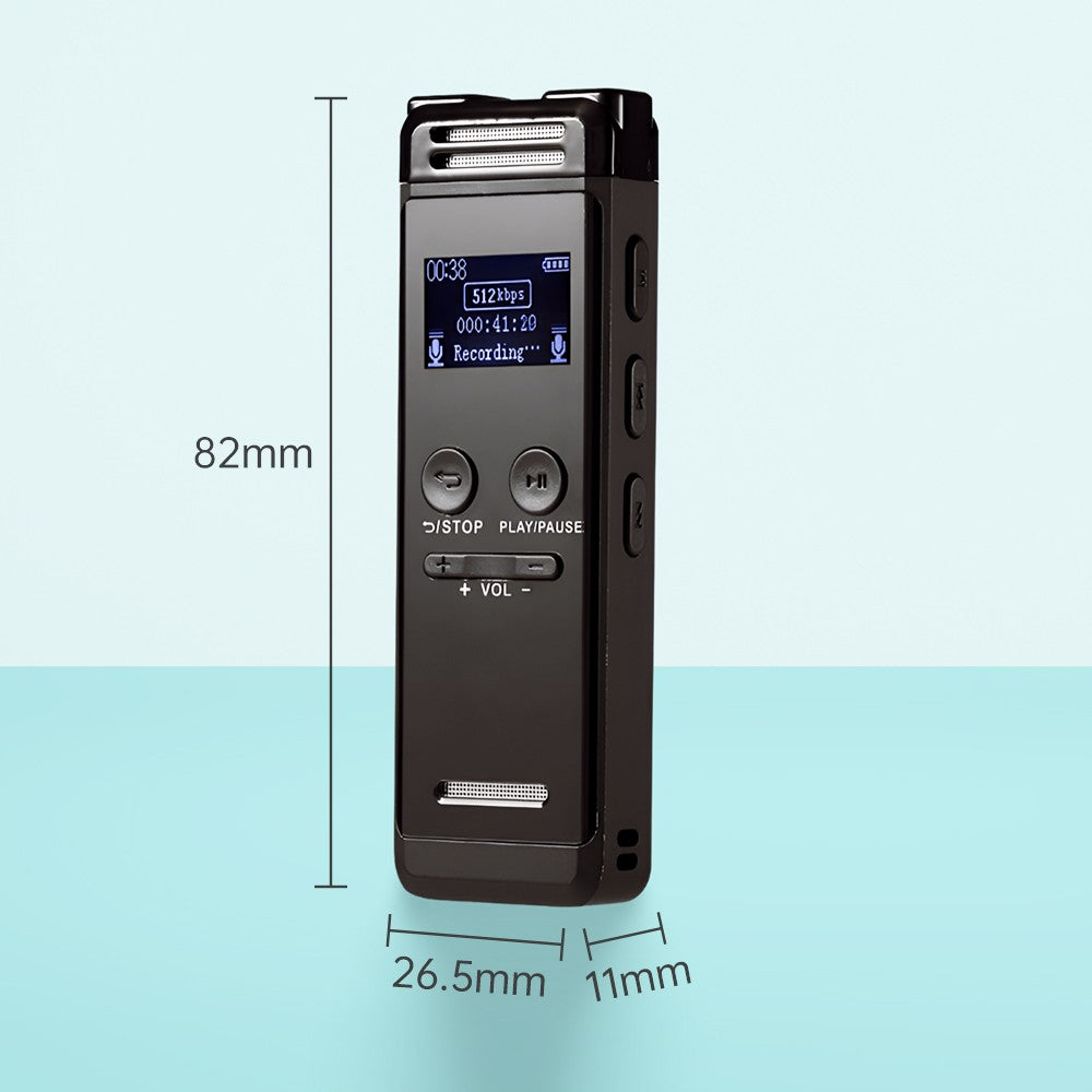 32GB Voice Activated Recorder & MP3 Music Player with Mic, Speaker, & Earphones