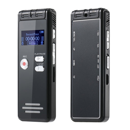 64GB Digital Voice Recorder with MP3 Playback, Mic, Speaker & Earphones