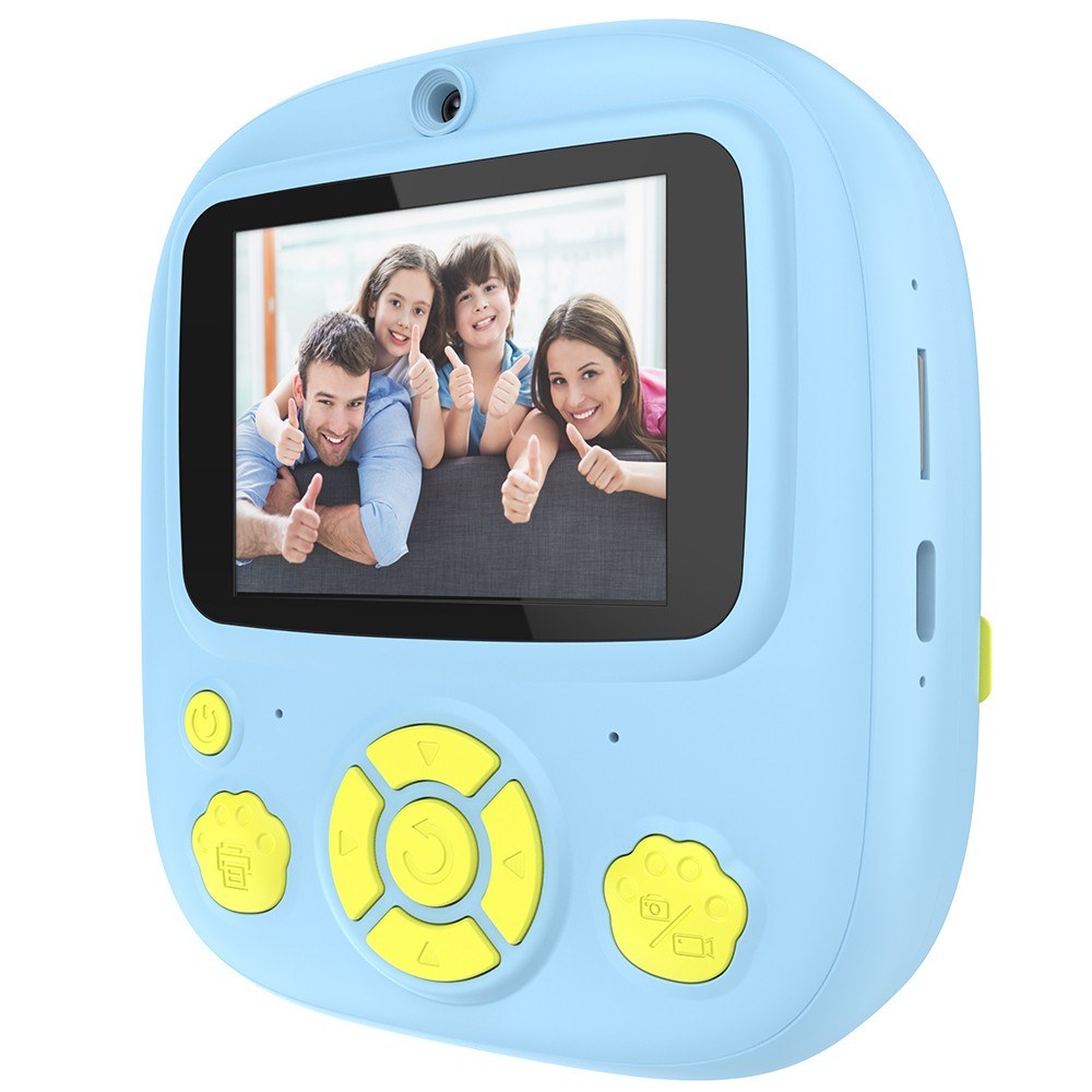 Instant Thermal Printer Kids Camera with 1080P/720P Video Recording, 2.4-Inch Screen, Timer Shooting, 3 Inkless Print Rolls, 32GB Memory Card & Card Reader