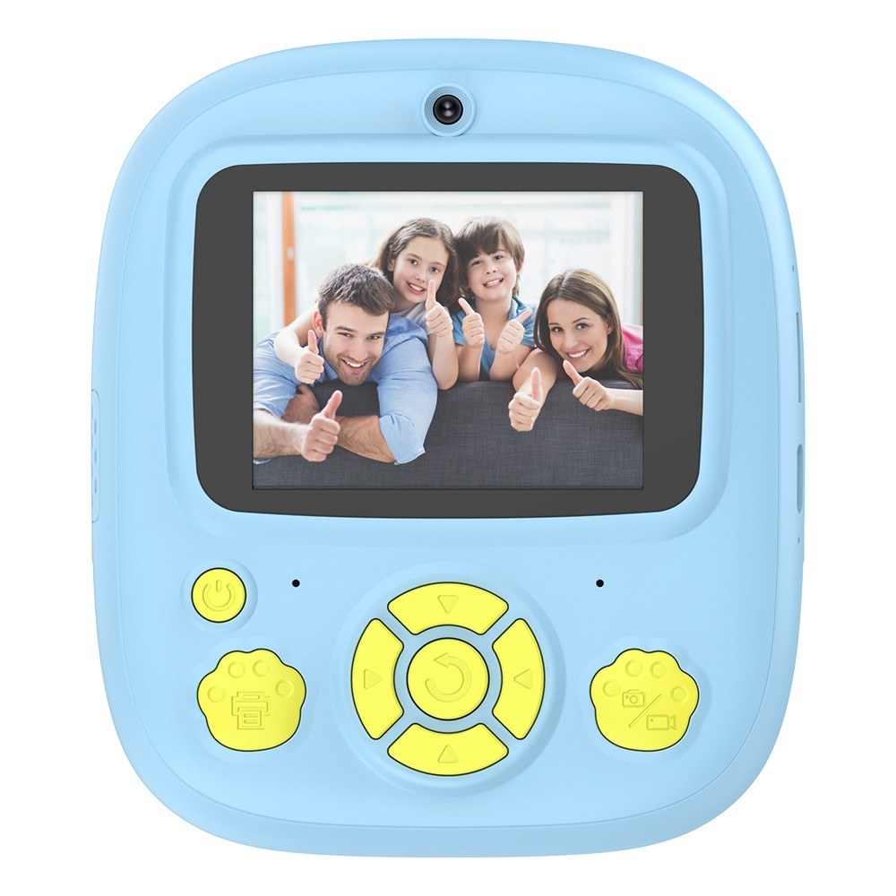 Instant Thermal Printer Kids Camera with 1080P/720P Video Recording, 2.4-Inch Screen, Timer Shooting, 3 Inkless Print Rolls, 32GB Memory Card & Card Reader