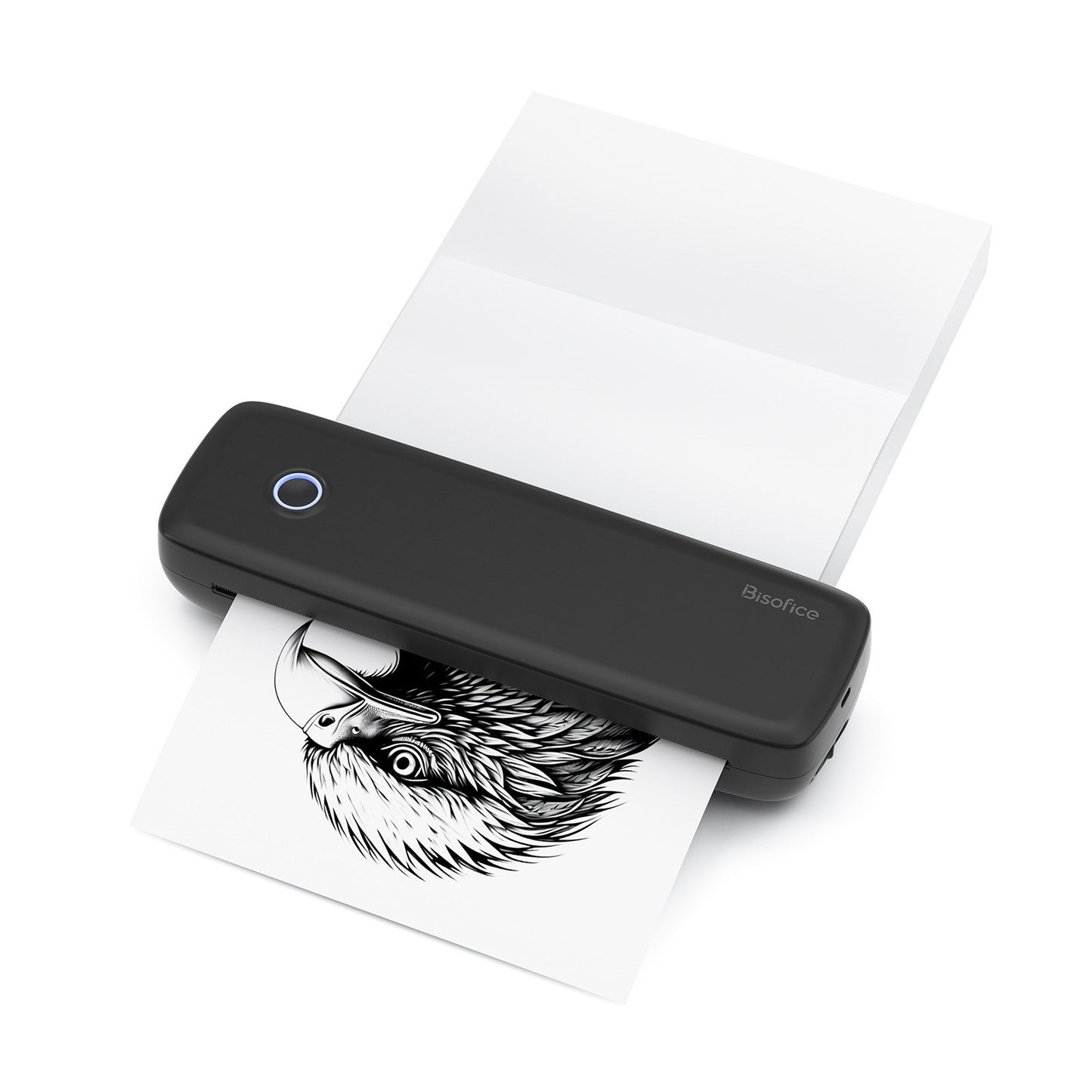 Wireless A4 Portable Thermal Transfer Printer with USB - No Ink Needed, Compatible with Windows/Mac, Perfect for Office, School & Tattoo Designs - Includes 1 Paper Roll