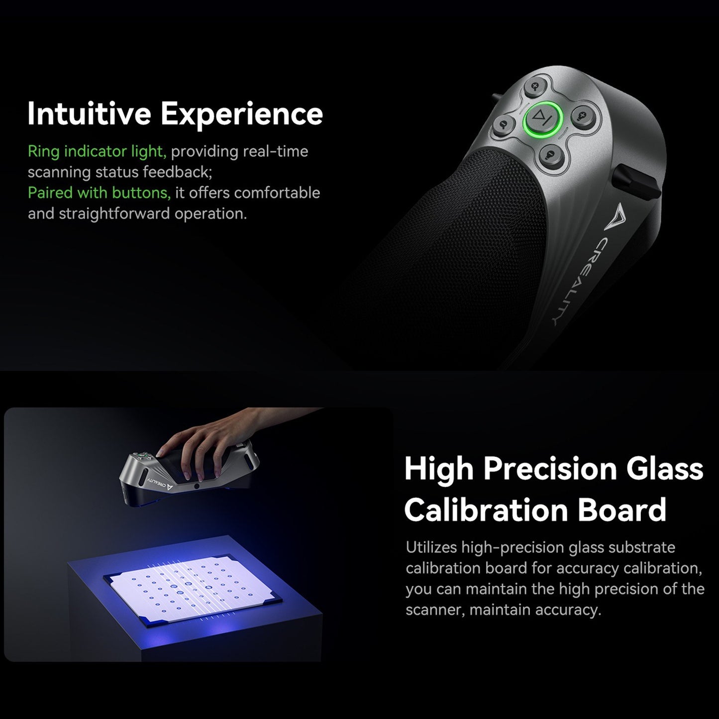 Creality 3D CR-Scan Raptor Multi-line Blue & NIR 3D Scanner for Printing & Reverse Engineering - Handheld, 60FPS, Anti-Shake, Windows & Mac Compatible