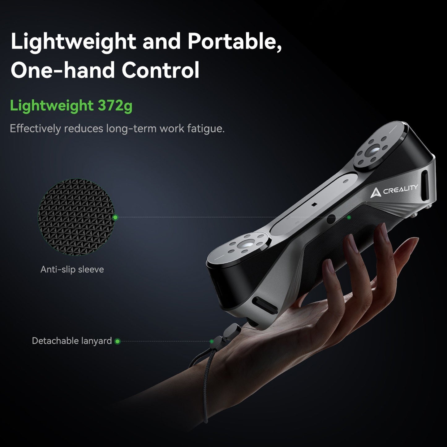 Creality 3D CR-Scan Raptor Multi-line Blue & NIR 3D Scanner for Printing & Reverse Engineering - Handheld, 60FPS, Anti-Shake, Windows & Mac Compatible