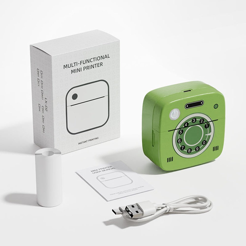 Portable Mini Pocket Thermal Printer - Instant Photo & Label Maker, Scrapbook & Journal Tool, Includes 57x26mm Paper Roll