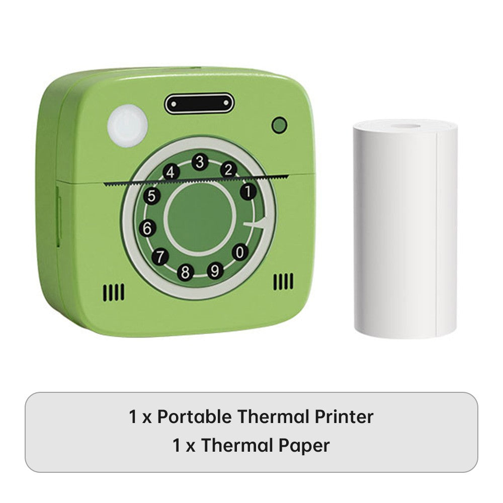 Portable Mini Pocket Thermal Printer - Instant Photo & Label Maker, Scrapbook & Journal Tool, Includes 57x26mm Paper Roll
