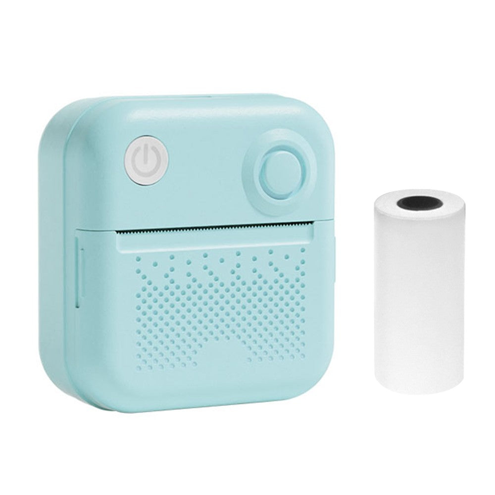 Portable Mini Pocket Printer - Instant Thermal Photo & Label Maker with 1 Roll (57x26mm), Perfect for Receipts, Memos, Stickers, DIY Journals & Scrapbooking