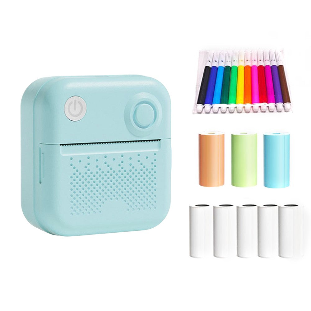 Portable Mini Pocket Printer - Instant Thermal Photo & Label Maker with 1 Roll (57x26mm), Perfect for Receipts, Memos, Stickers, DIY Journals & Scrapbooking