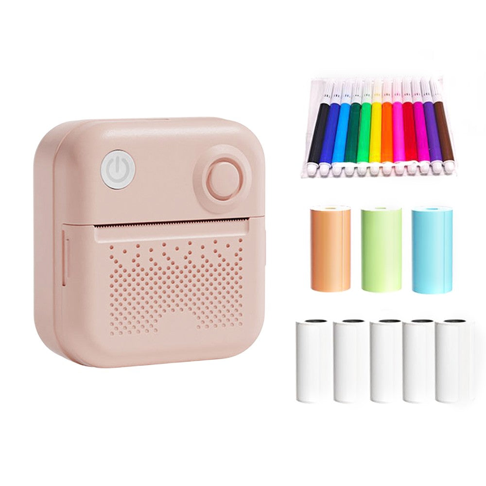 Portable Mini Pocket Printer - Instant Thermal Photo & Label Maker with 1 Roll (57x26mm), Perfect for Receipts, Memos, Stickers, DIY Journals & Scrapbooking