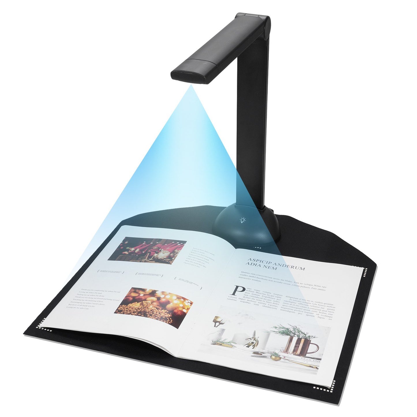 A3 A4 Document Camera Book Scanner with LED Fill Light