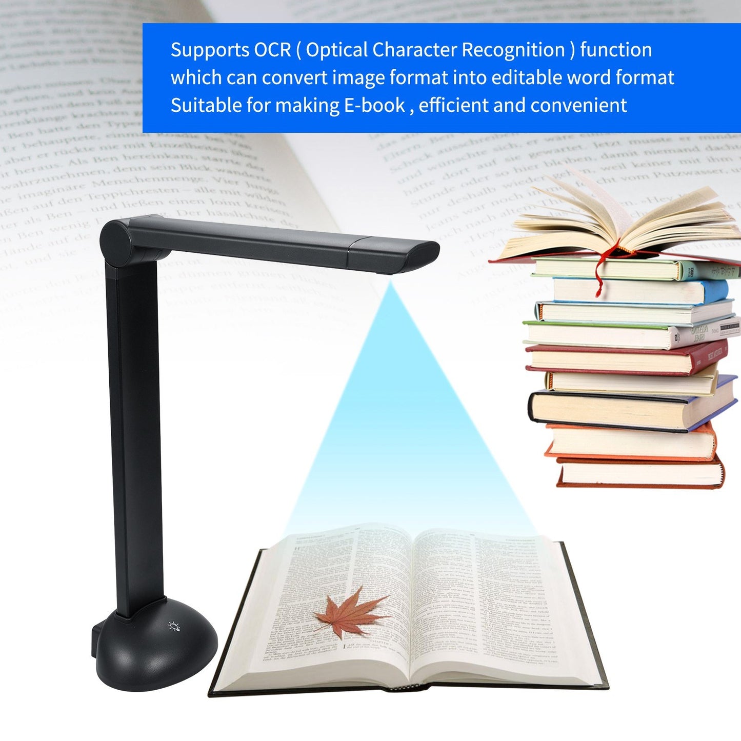 A3 A4 Document Camera Book Scanner with LED Fill Light
