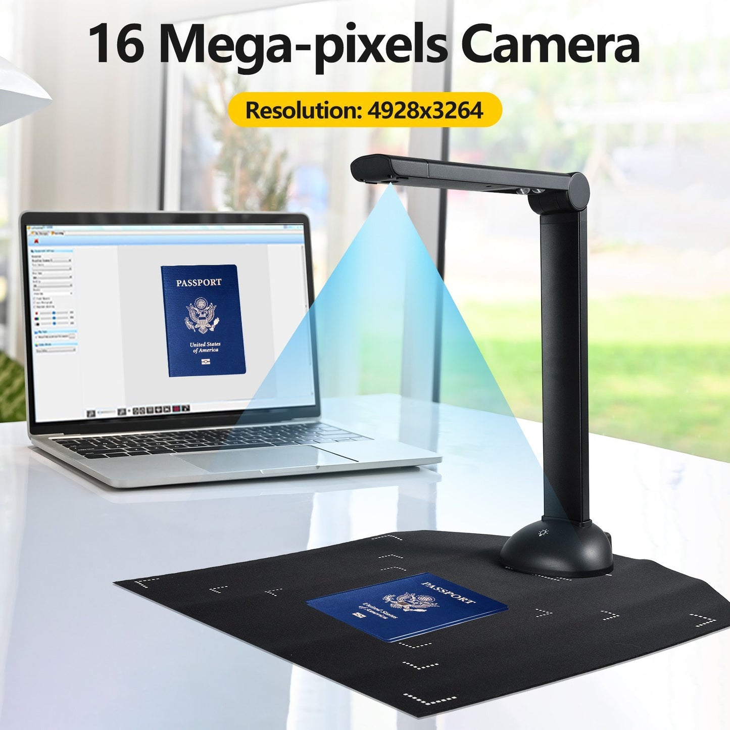 A3 A4 Document Camera Book Scanner with LED Fill Light