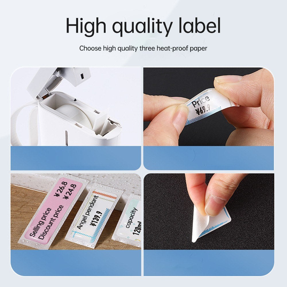 Waterproof Tear-Resistant Thermal Label Paper, 12x40mm - 160 Sheets/Roll for Barcode Printers and Home & Store Organization