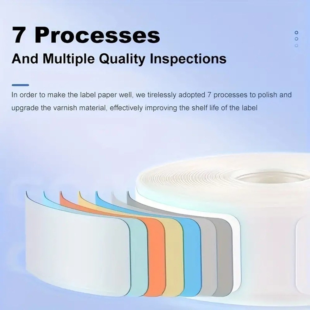 Waterproof Tear-Resistant Thermal Label Paper, 12x40mm - 160 Sheets/Roll for Barcode Printers and Home & Store Organization