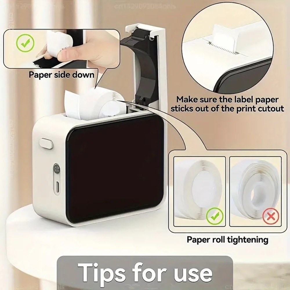 Waterproof Tear-Resistant Thermal Label Paper, 12x40mm - 160 Sheets/Roll for Barcode Printers and Home & Store Organization