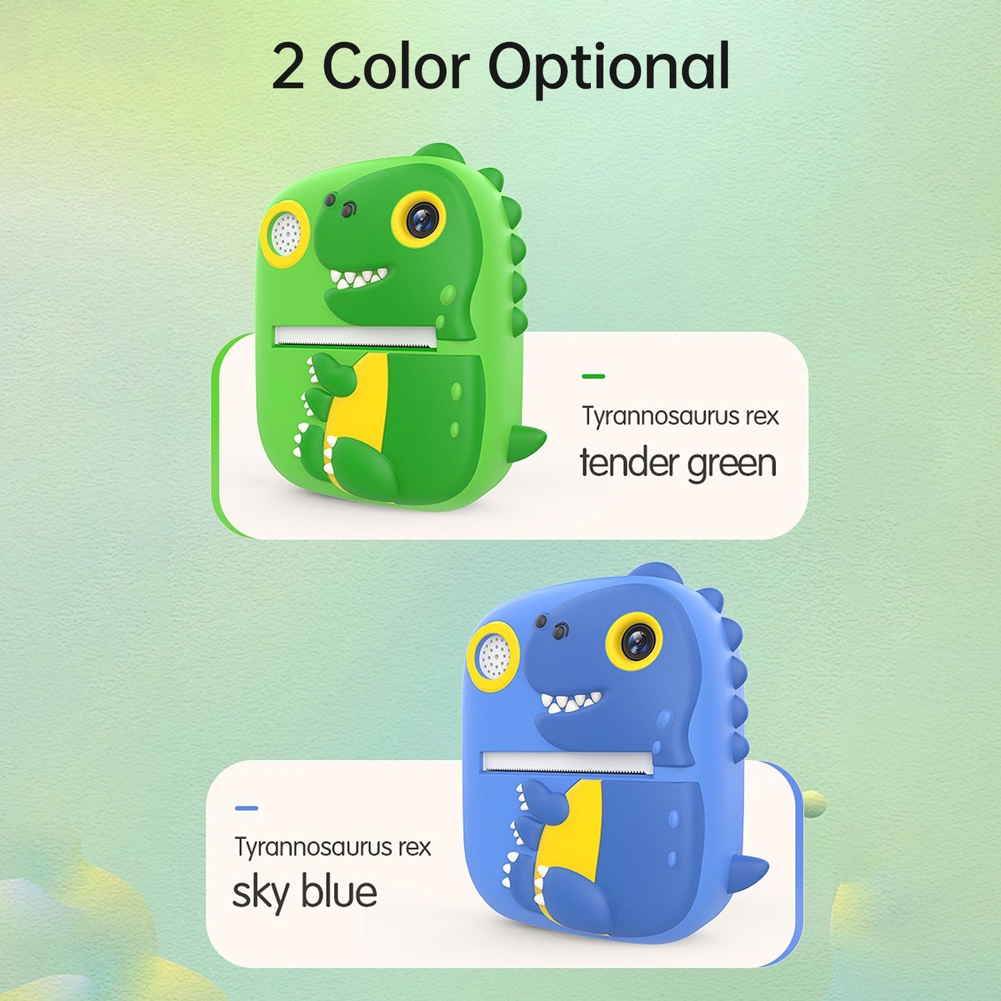 Childrens Portable Mini Photo Printer with Dual 1200W Cameras, 2.4 Screen, Music & Games, OTG, 3 Print Rolls, 32GB Card & Reader