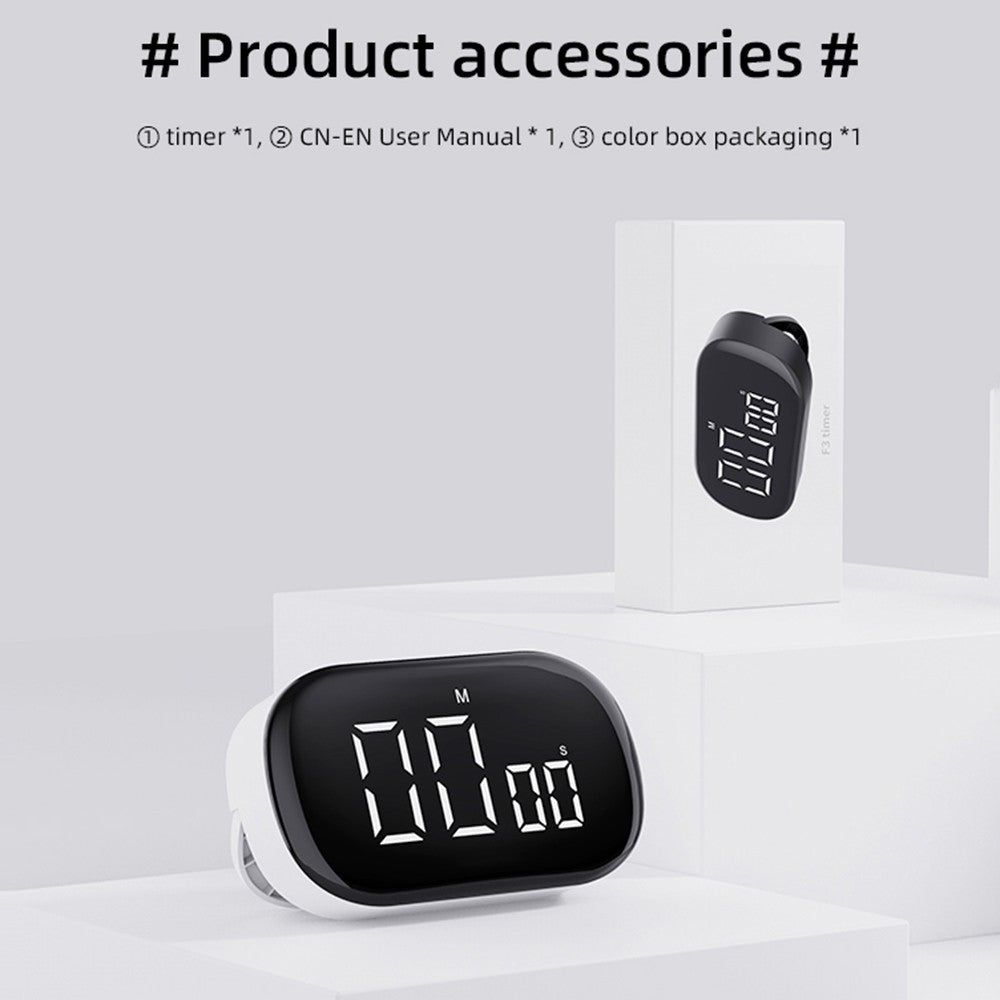 Magnetic Digital Kitchen Timer with Count Up/Down, Stand & Large LED Display