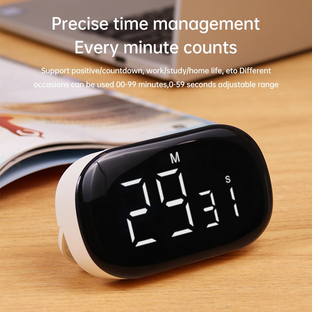 Magnetic Digital Kitchen Timer with Count Up/Down, Stand & Large LED Display