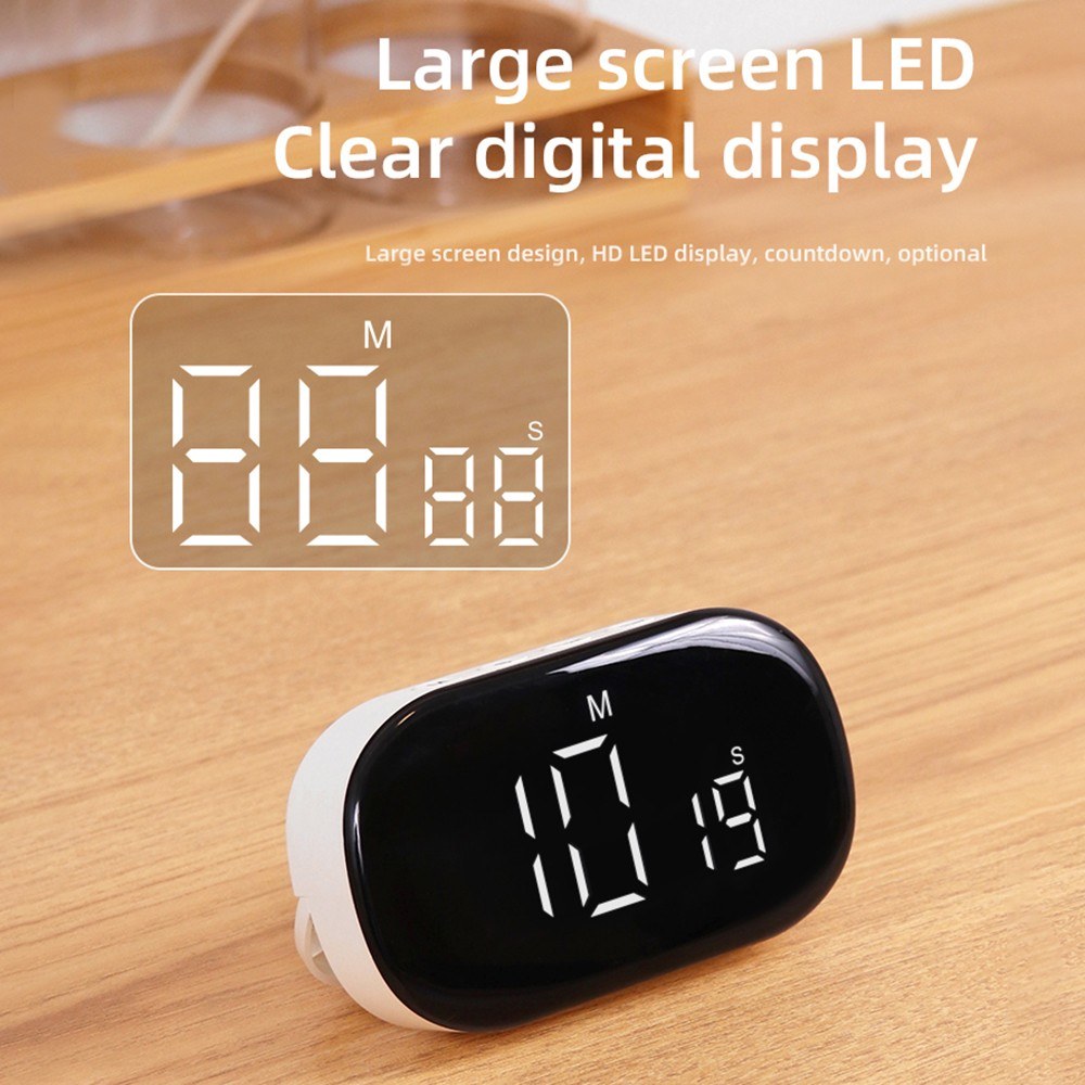 Magnetic Digital Kitchen Timer with Count Up/Down, Stand & Large LED Display