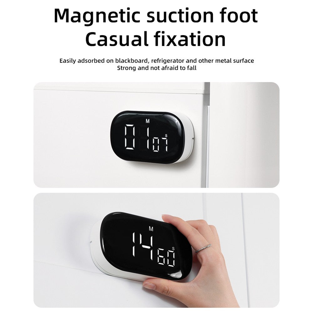Magnetic Digital Kitchen Timer with Count Up/Down, Stand & Large LED Display