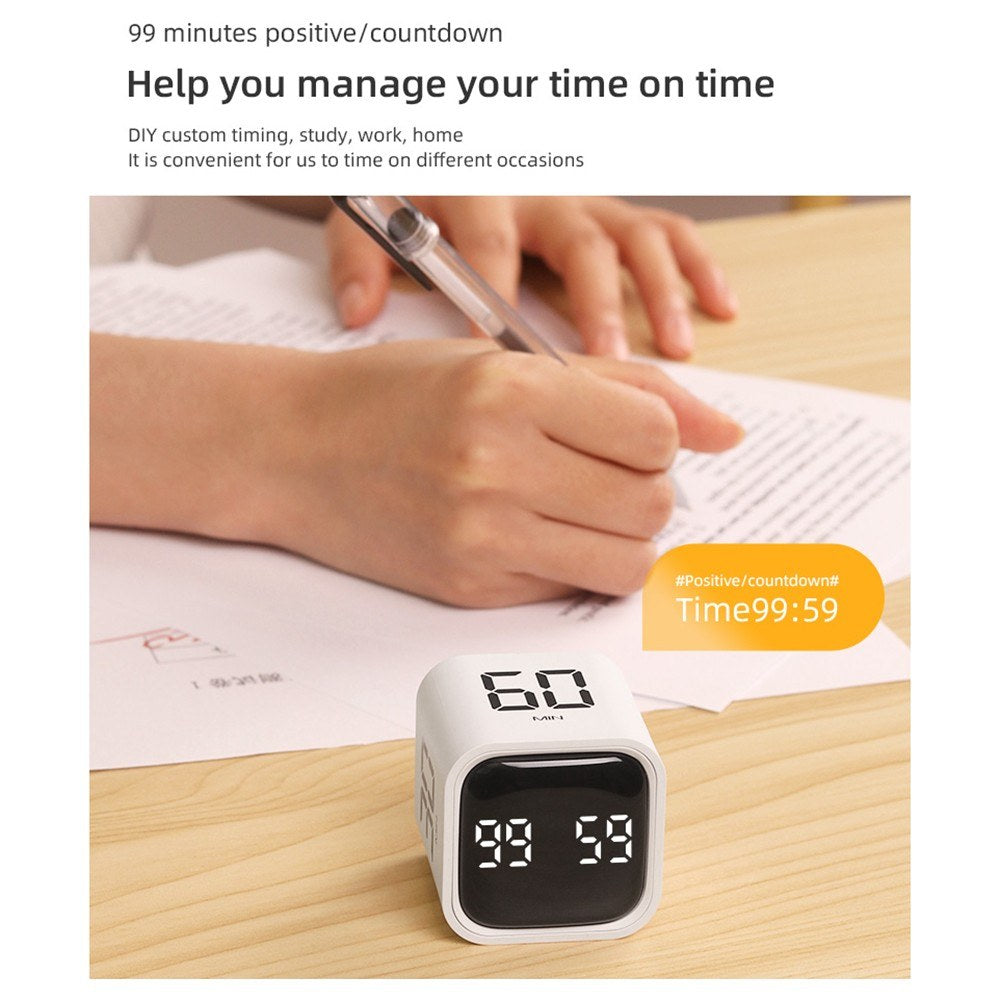 Gravity Sensor Rotating Cube Timer