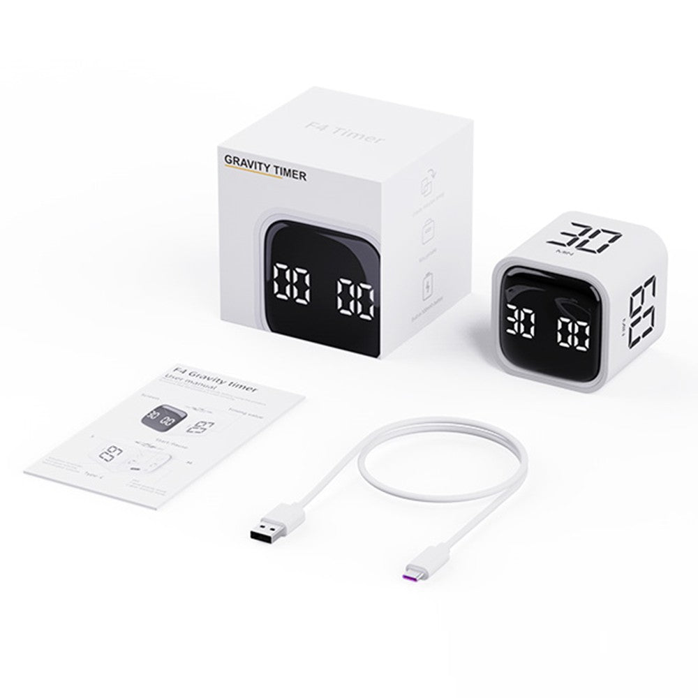 Gravity Sensor Rotating Cube Timer