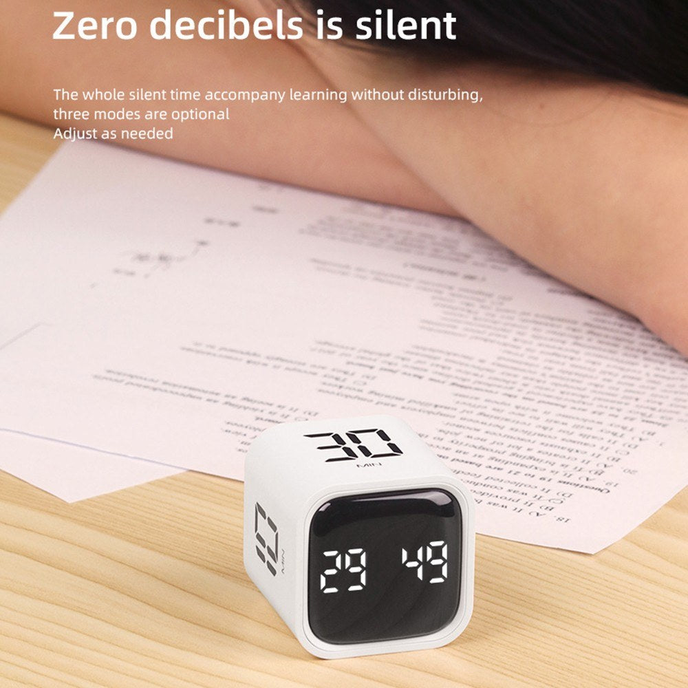 Gravity Sensor Rotating Cube Timer