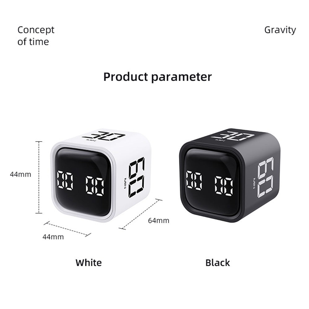Gravity Sensor Rotating Cube Timer
