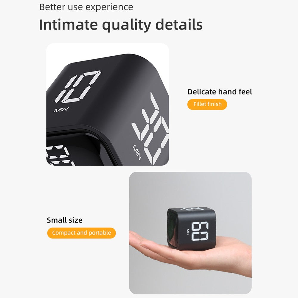 Gravity Sensor Rotating Cube Timer
