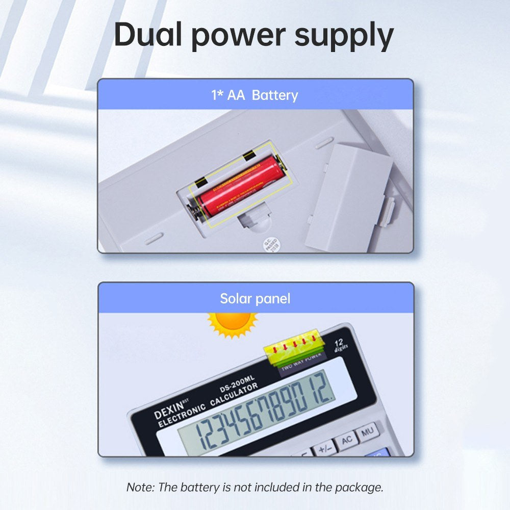 12-Digit Desk Calculator with LCD Display