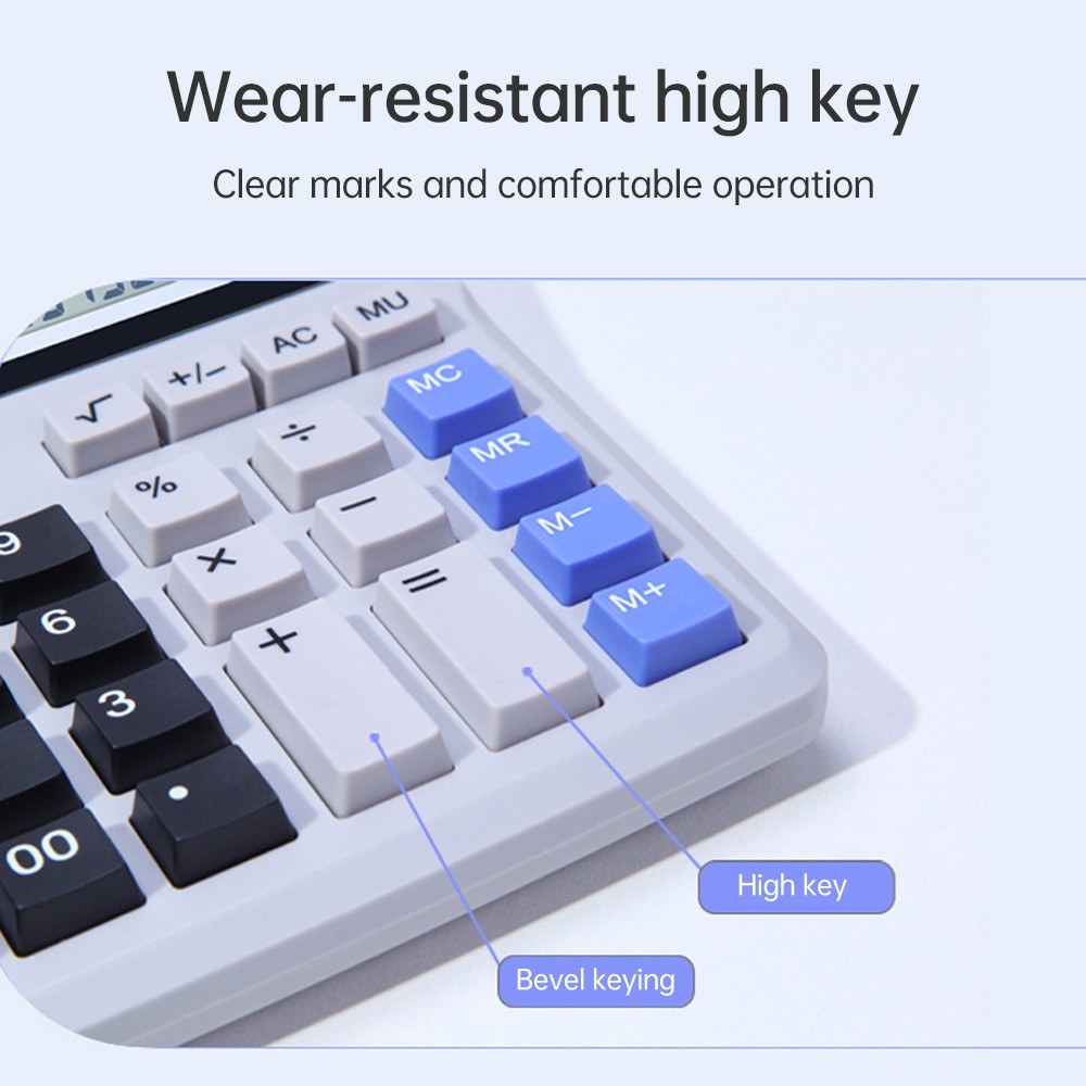 12-Digit Desk Calculator with LCD Display
