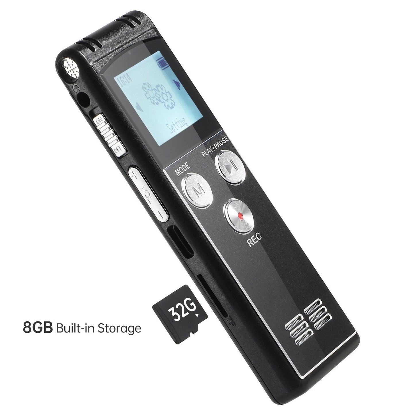Digital Voice Recorder 40GB T63 with MP3 Player, Mic & Speaker