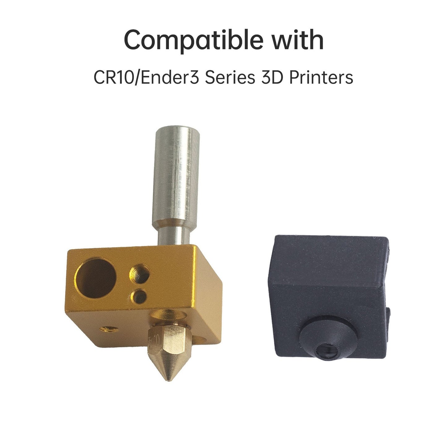 MK8 3D Printer Upgrade Kit: Heatbreak Throat, Silicone Sock, Heater Block & Nozzle Set