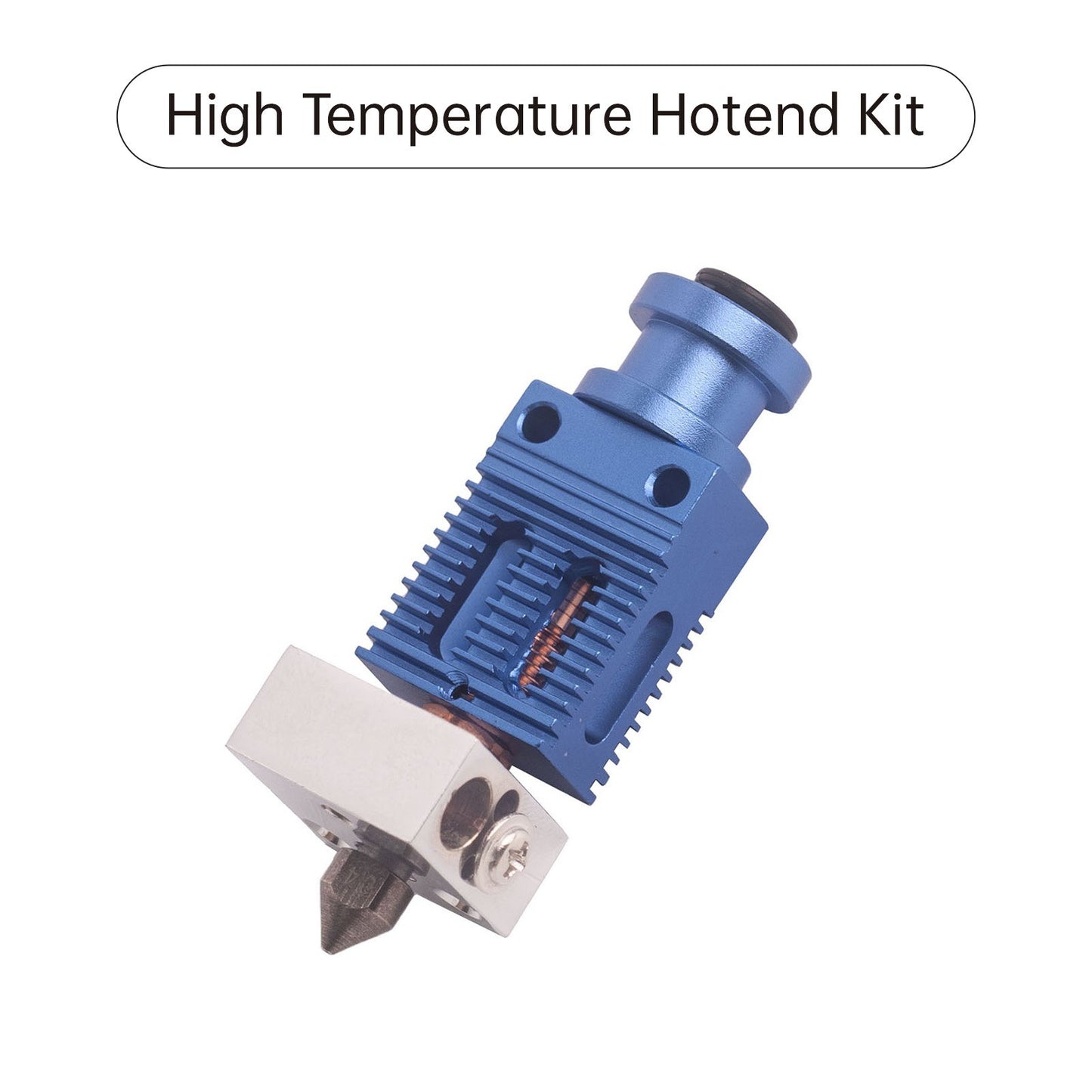 Enhanced 3D Printer Hot End Kit: Copper Heating Block, Titanium Alloy Throat, 3 Material 0.4mm Nozzles, Silicone Socks