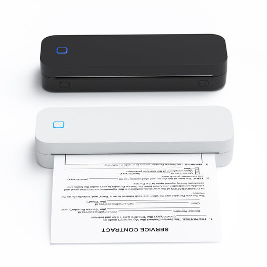 A4 Portable Ink-less Thermal Transfer Printer for Windows/Mac - Tattoo Patterns, PDFs, Webpages, Contracts, Pictures + 1 Paper Roll