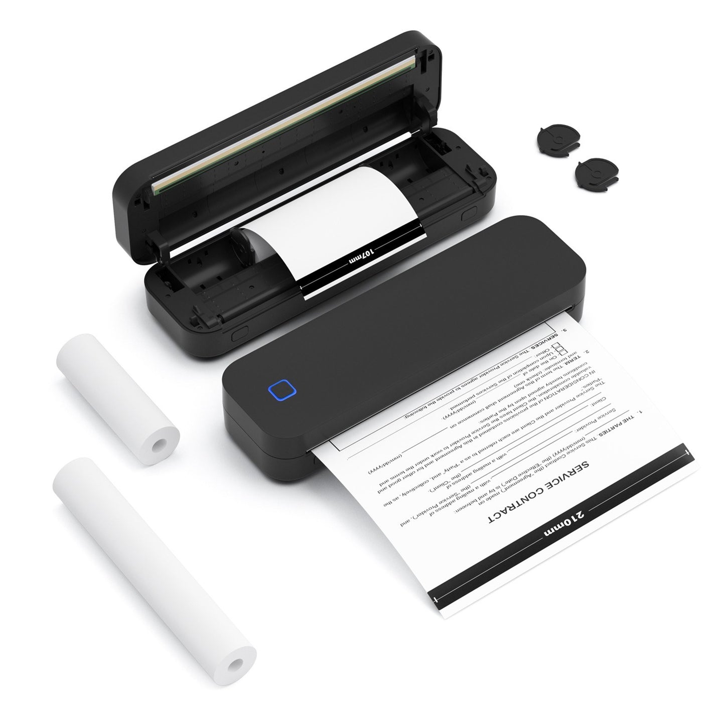 A4 Portable Ink-less Thermal Transfer Printer for Windows/Mac - Tattoo Patterns, PDFs, Webpages, Contracts, Pictures + 1 Paper Roll
