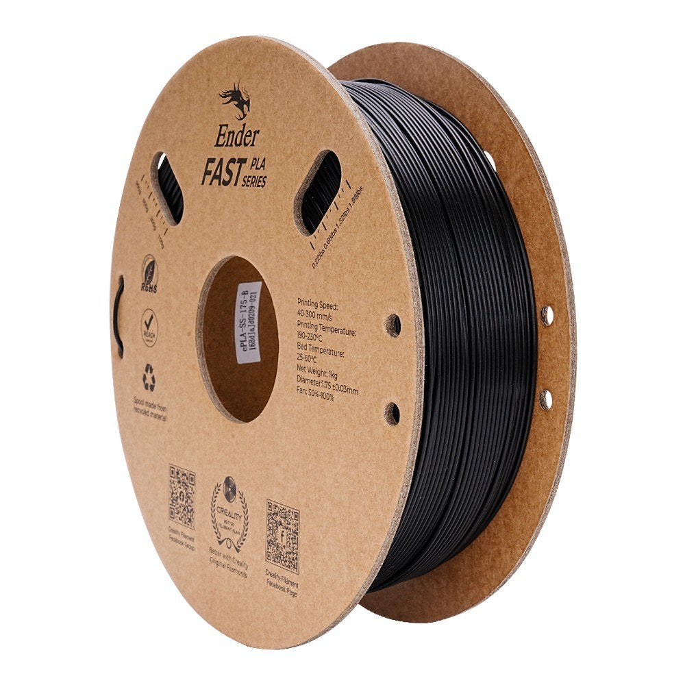 Creality Ender Fast PLA Filament 1.75mm - High Fluidity & Speed, High Success Rate, 1KG Spool, +/-0.03mm Accuracy