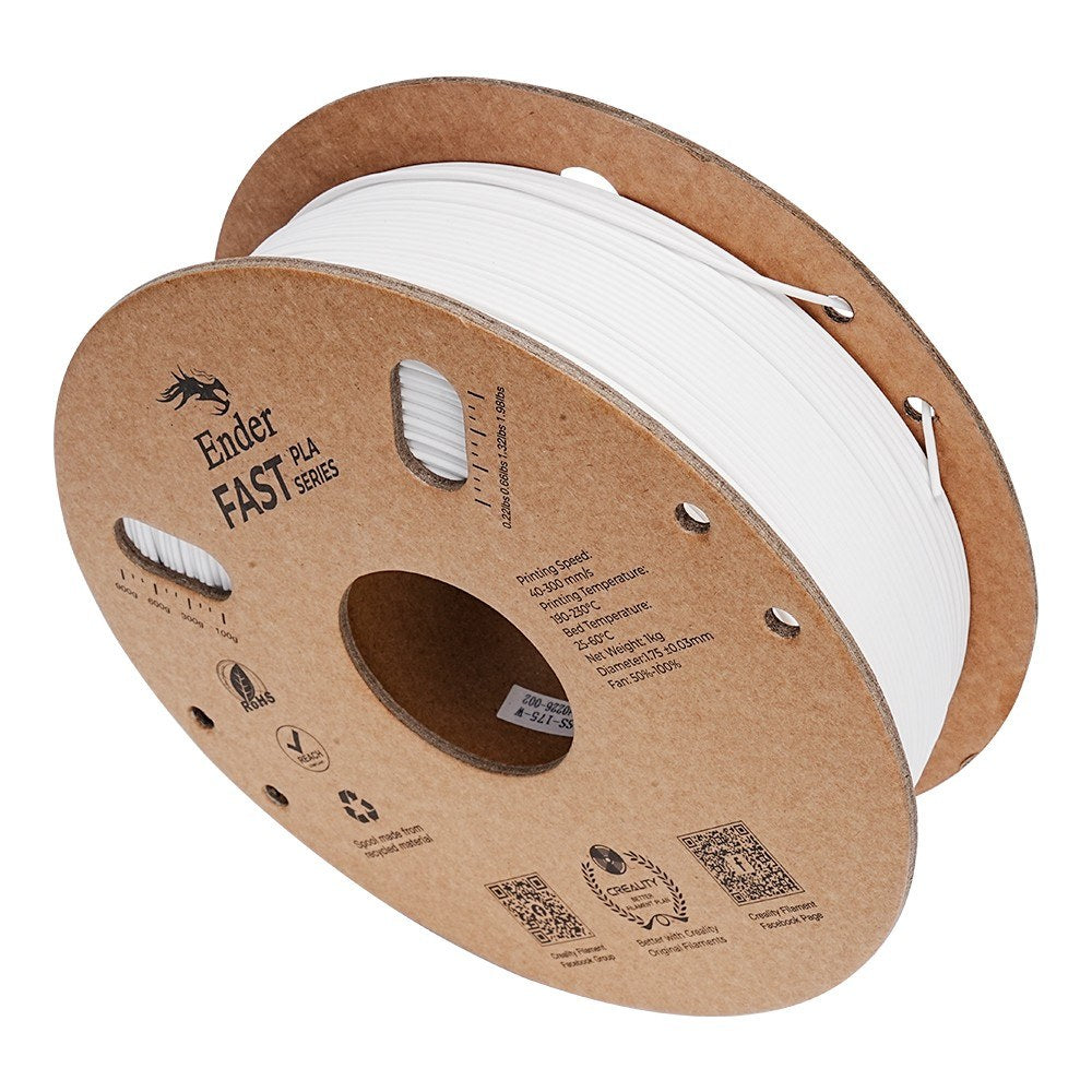 Creality Ender Fast PLA Filament 1.75mm - High Fluidity & Speed, High Success Rate, 1KG Spool, +/-0.03mm Accuracy