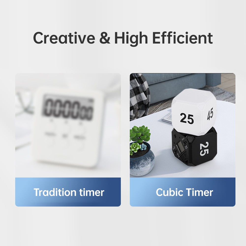 Gravity Sensor Rotating Cube Timer