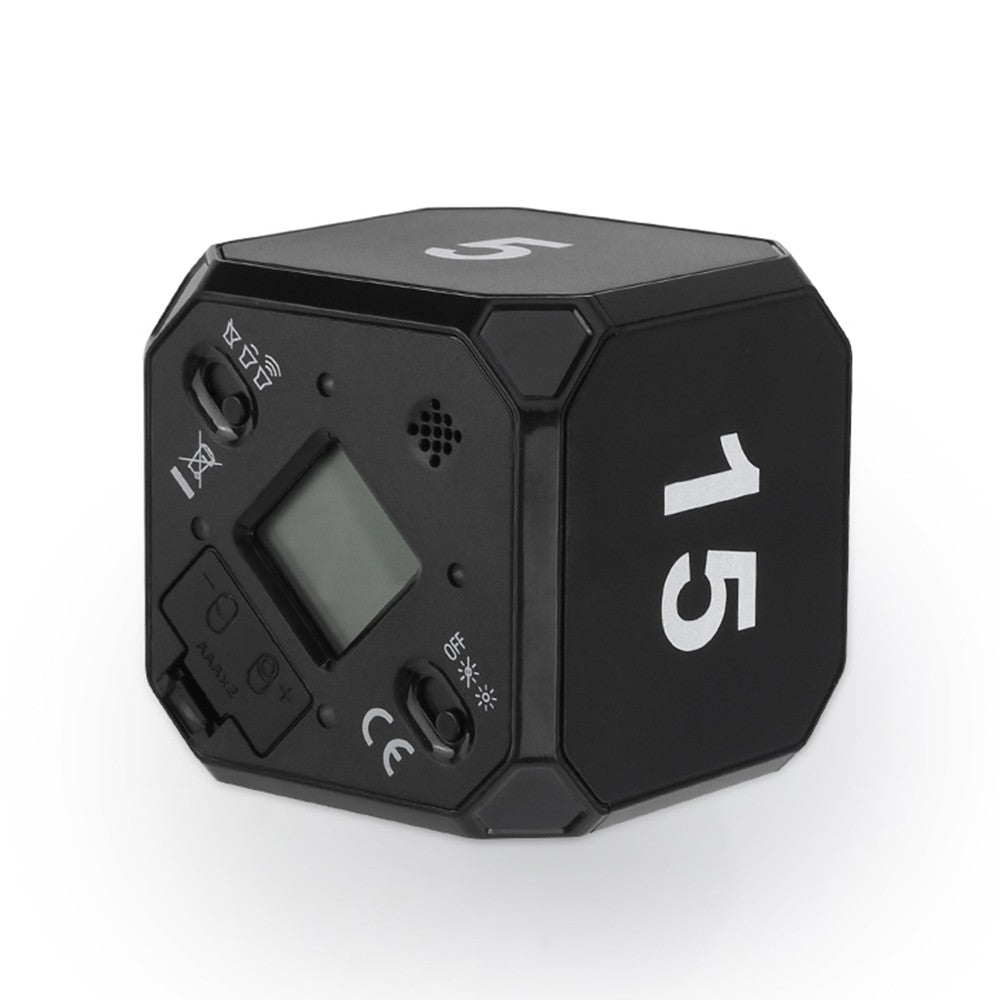 Gravity Sensor Rotating Cube Timer