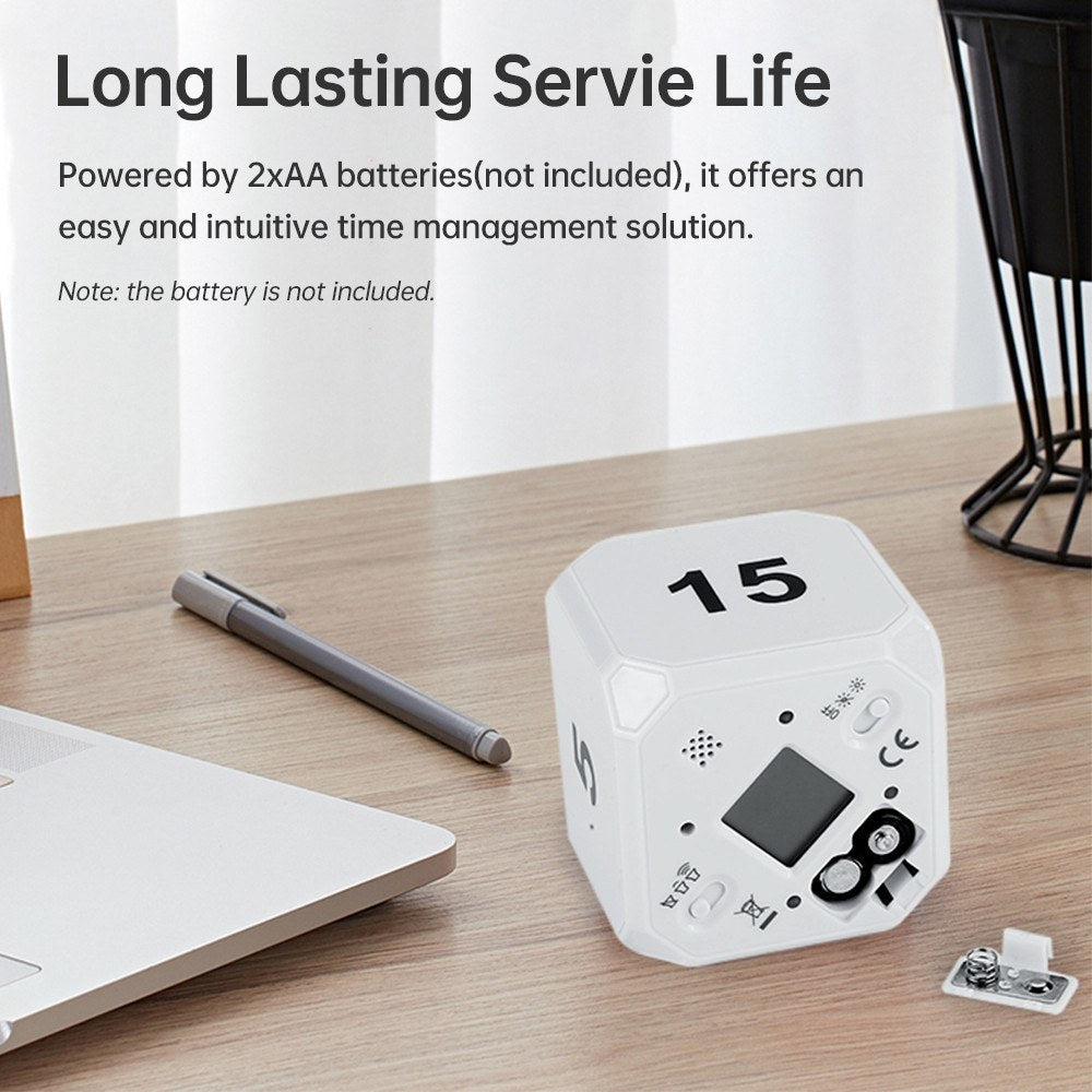 Gravity Sensor Rotating Cube Timer