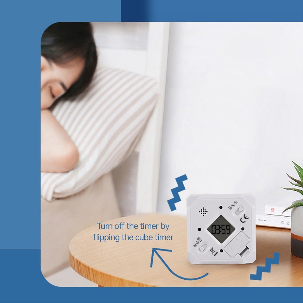 Gravity Sensor Rotating Cube Timer