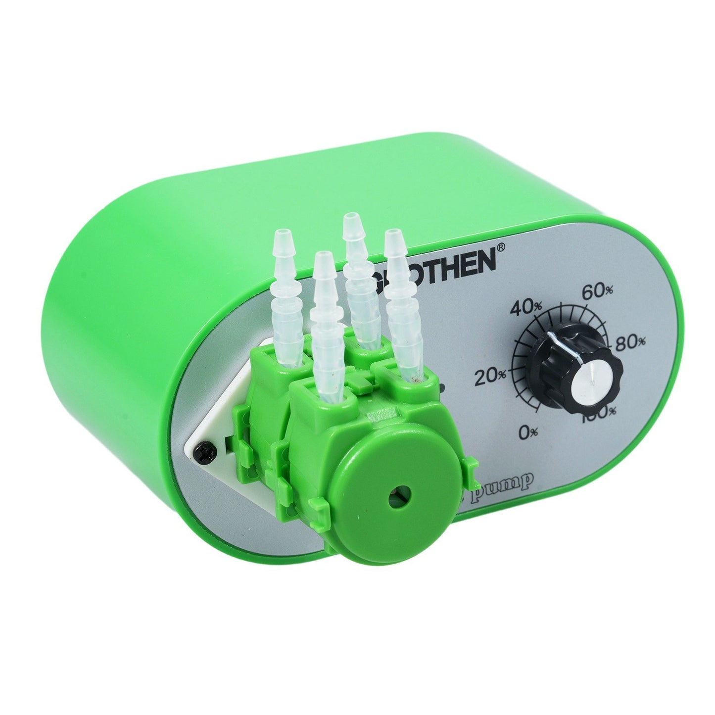 GROTHEN G1028-3 Adjustable Peristaltic Pump, 15ml/min-117ml/min, Food Grade Platinum Silicone Tube, 3mmx5mm, for Aquarium, Lab, Chemical Dosing, with 100-240V Adapter