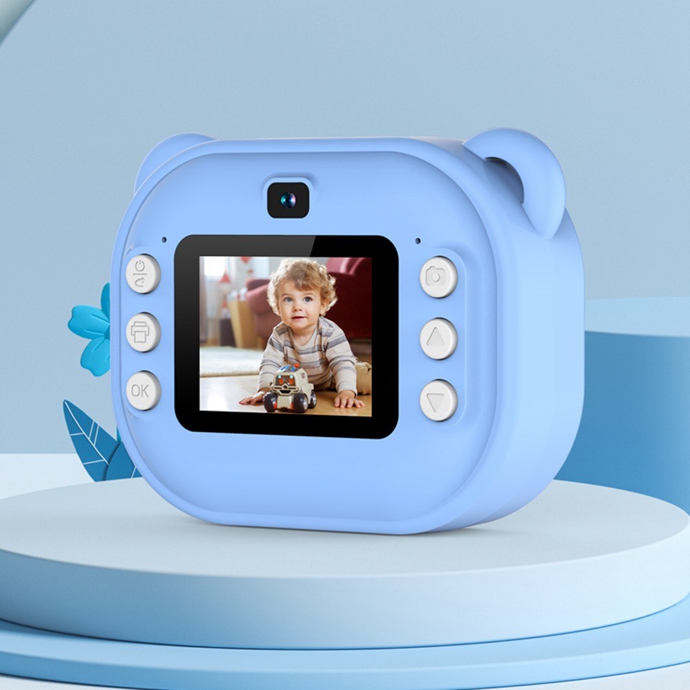 1080P Kids Digital Camera with Thermal Printing, 2.4-Inch IPS Screen, Selfie & Video, Auto Focus, Includes 2 Print Paper Rolls