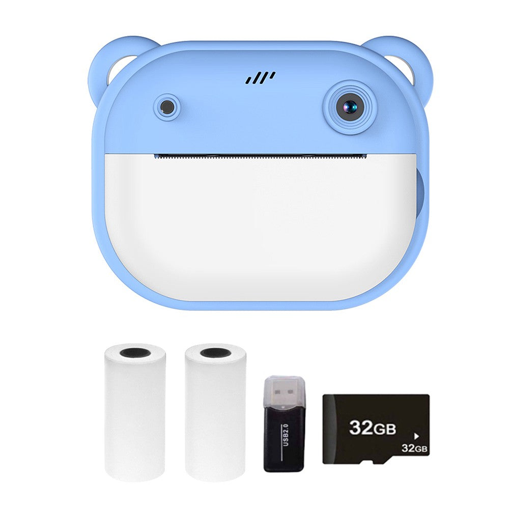 1080P Kids Digital Camera with Thermal Printing, 2.4-Inch IPS Screen, Selfie & Video, Auto Focus, Includes 2 Print Paper Rolls