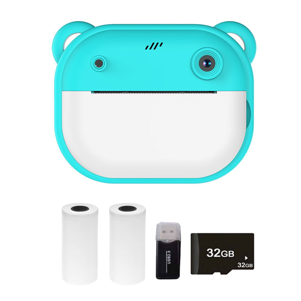 1080P Kids Digital Camera with Thermal Printing, 2.4-Inch IPS Screen, Selfie & Video, Auto Focus, Includes 2 Print Paper Rolls