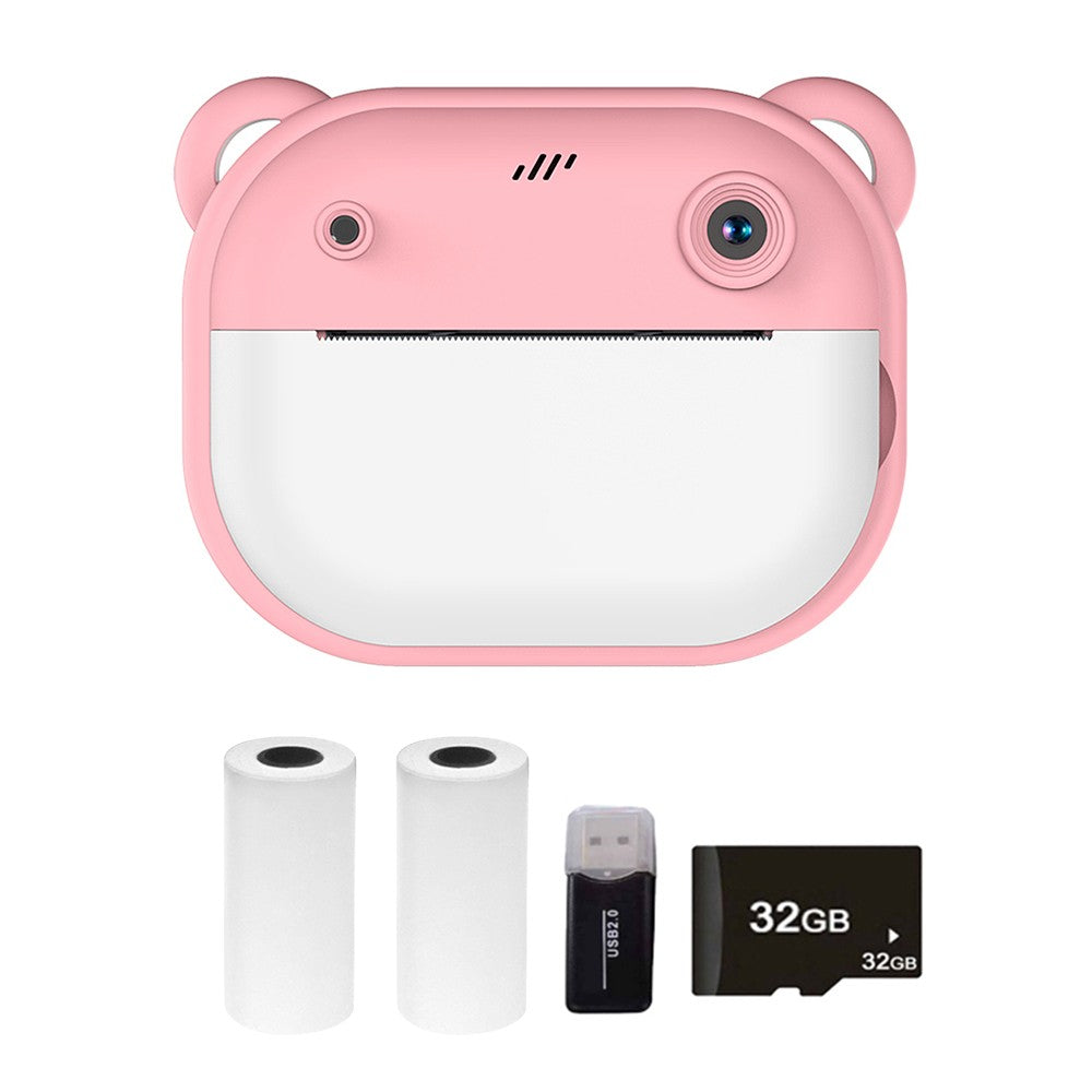 1080P Kids Digital Camera with Thermal Printing, 2.4-Inch IPS Screen, Selfie & Video, Auto Focus, Includes 2 Print Paper Rolls